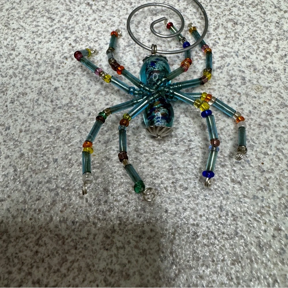 Christmas‎ beaded spider ornament